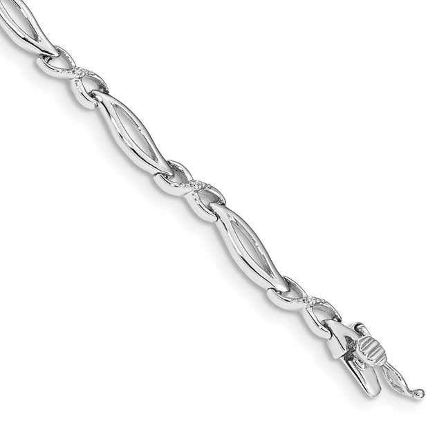 14k White Gold Bracelets Style BM4599 - Classique Jewelry Inc.
