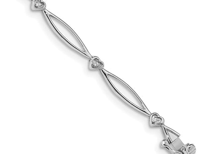 14k White Gold Bracelets Style BM4604 - Classique Jewelry Inc.