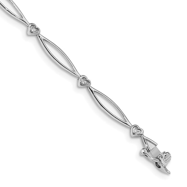 14k White Gold Bracelets Style BM4604 - Classique Jewelry Inc.