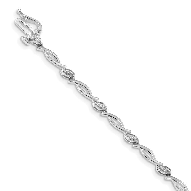 14k White Gold Bracelets Style BM4606 - Classique Jewelry Inc.