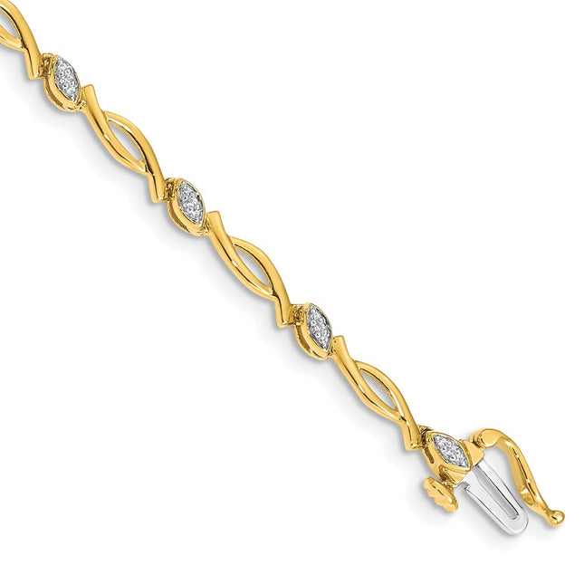 14k Yellow Gold Bracelets Style BM4606 - Classique Jewelry Inc.