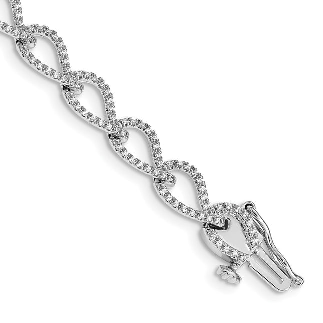 14k White Gold Bracelets Style BM4613 - Classique Jewelry Inc.