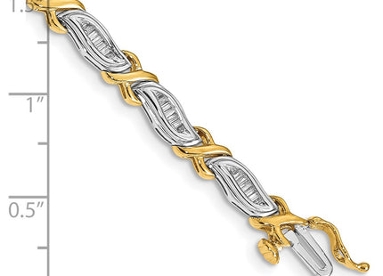14k Two-tone Bracelets Style BM4615 - Classique Jewelry Inc.