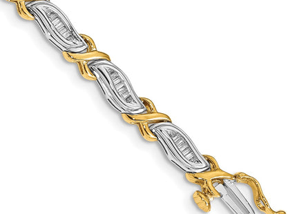 14k Two-tone Bracelets Style BM4615 - Classique Jewelry Inc.