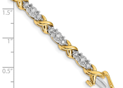 14k Two-tone Bracelets Style BM4616 - Classique Jewelry Inc.