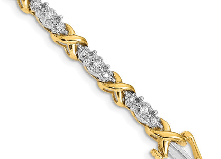 14k Two-tone Bracelets Style BM4616 - Classique Jewelry Inc.