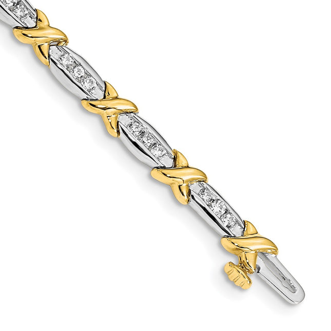 14k Two-tone Bracelets Style BM4618 - Classique Jewelry Inc.