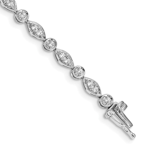 14k White Gold Bracelets Style BM4622 - Classique Jewelry Inc.