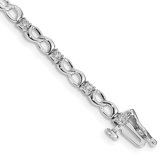 14k White Gold Bracelets Style BM4627 - Classique Jewelry Inc.