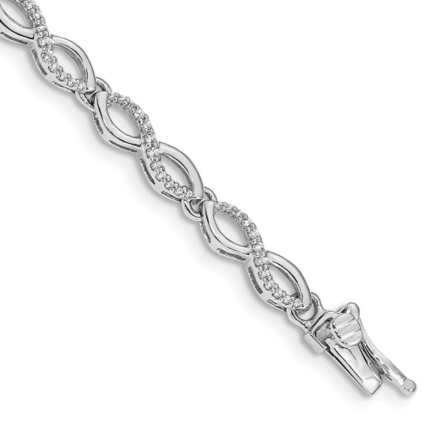 14k White Gold Bracelets Style BM4634 - Classique Jewelry Inc.