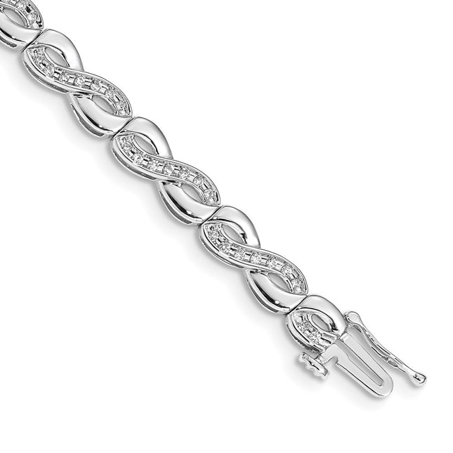 14k White Gold Bracelets Style BM4637 - Classique Jewelry Inc.