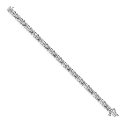 14K White Gold Complete 1 carat Diamond Tennis Bracelet