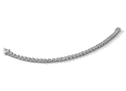 14k White Gold Complete 5/8 carat Diamond Illusion Setting Tennis Bracelet