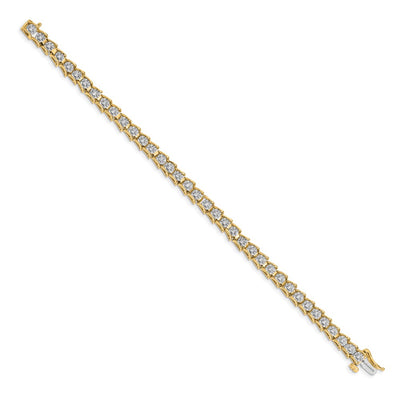 14K Complete 5/8 carat Diamond Illusion Setting Tennis Bracelet