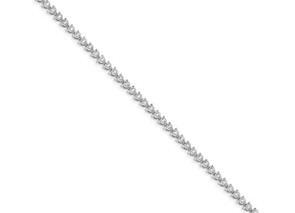 14k White Gold Complete 2 carat Diamond Illusion Setting Tennis Bracelet (Style BM4656-200-WA)