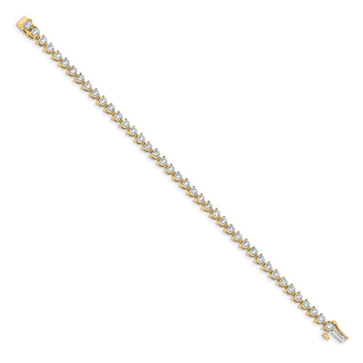 14K Complete 2 carat Diamond Illusion Setting Tennis Bracelet