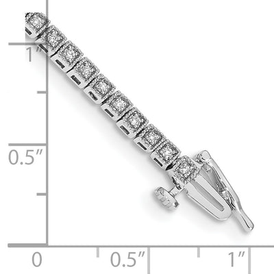 14K White Gold Complete 1/2 carat Diamond Tennis Bracelet