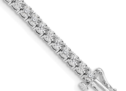 14K white gold diamond bracelet