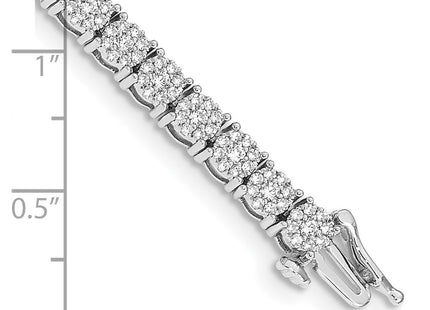 14K white gold diamond bracelet, another view