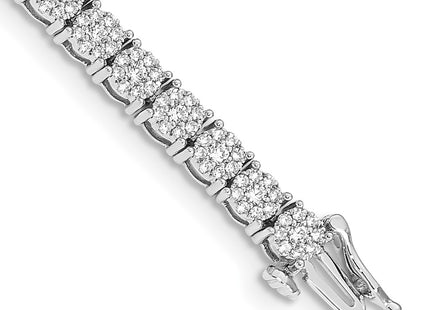 14K white gold diamond bracelet