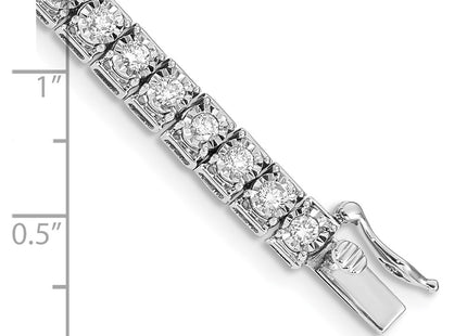 14K white gold diamond bracelet, another view