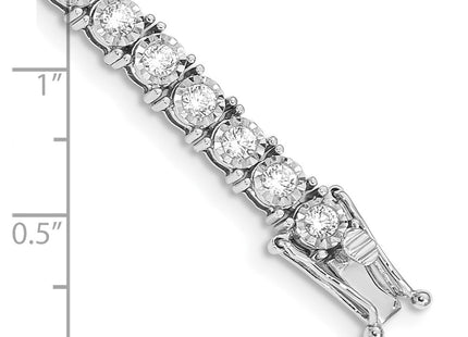 14k White Gold Complete 3 carat Diamond Illusion Setting 7. Tennis Bracelet (Style BM4675-300-WA)