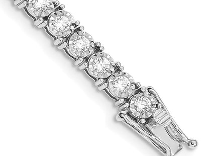 14k White Gold Complete 3 carat Diamond Illusion Setting 7. Tennis Bracelet (Style BM4675-300-WA)