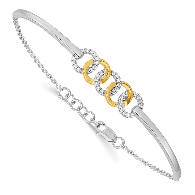 14k Two-tone Bracelets Style BM6906 - Classique Jewelry Inc.