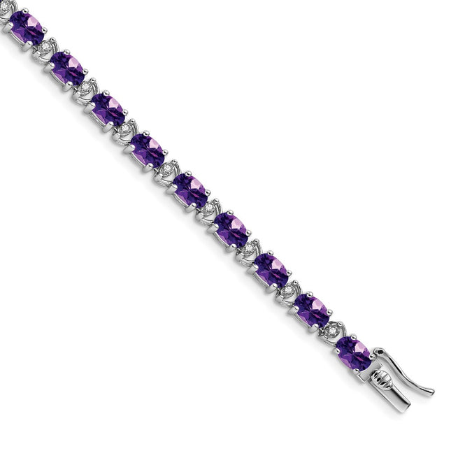 14k White Gold Bracelets Style BM7147 - Classique Jewelry Inc.