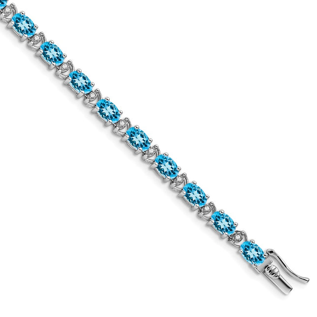 14k White Gold Bracelets Style BM7147 - Classique Jewelry Inc.