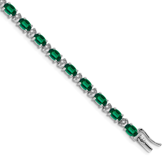14k White Gold Bracelets Style BM7147 - Classique Jewelry Inc.
