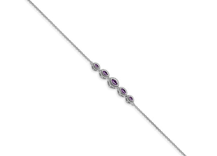 14k White Gold Chain Bracelets Style BM7200 - Classique Jewelry Inc.