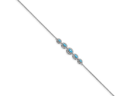 14k White Gold Chain Bracelets Style BM7200 - Classique Jewelry Inc.
