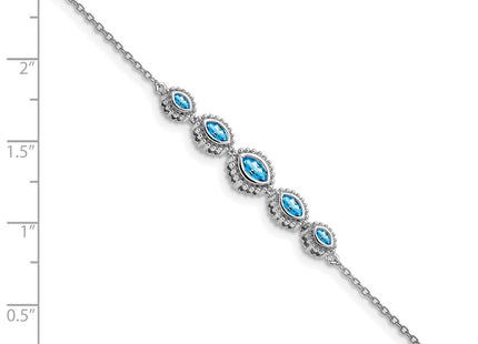 14k White Gold Chain Bracelets Style BM7200 - Classique Jewelry Inc.