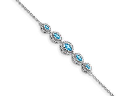 14k White Gold Chain Bracelets Style BM7200 - Classique Jewelry Inc.