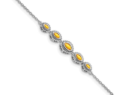 14k White Gold Chain Bracelets Style BM7200 - Classique Jewelry Inc.
