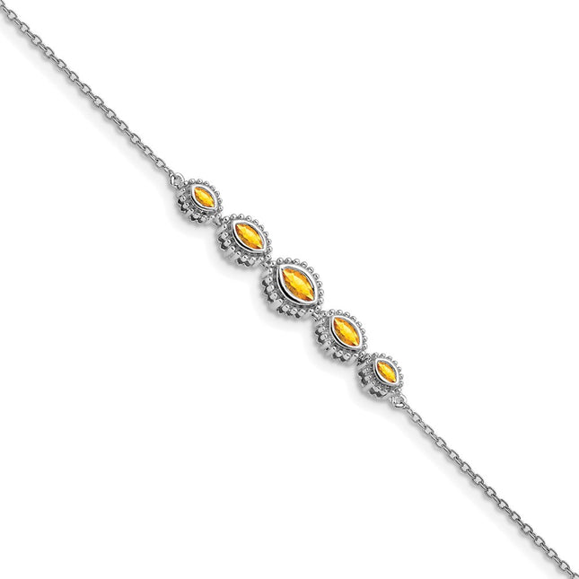 14k White Gold Chain Bracelets Style BM7200 - Classique Jewelry Inc.