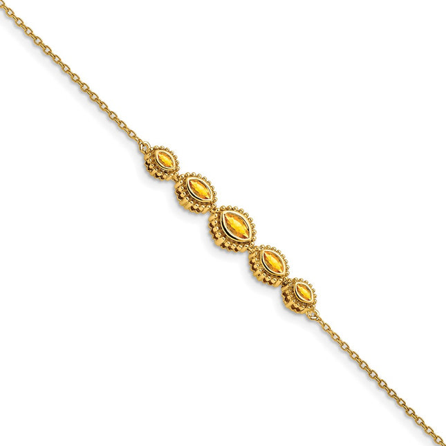14k Yellow Gold Chain Bracelets Style BM7200 - Classique Jewelry Inc.