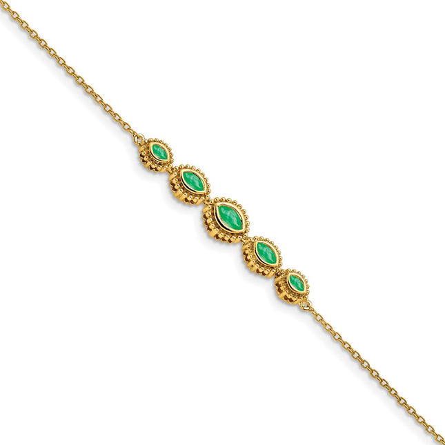 14k Yellow Gold Chain Bracelets Style BM7200 - Classique Jewelry Inc.