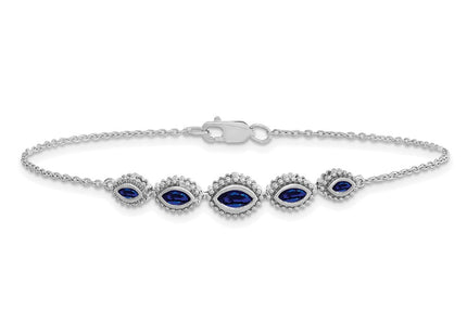 14k White Gold Chain Bracelets Style BM7200 - Classique Jewelry Inc.