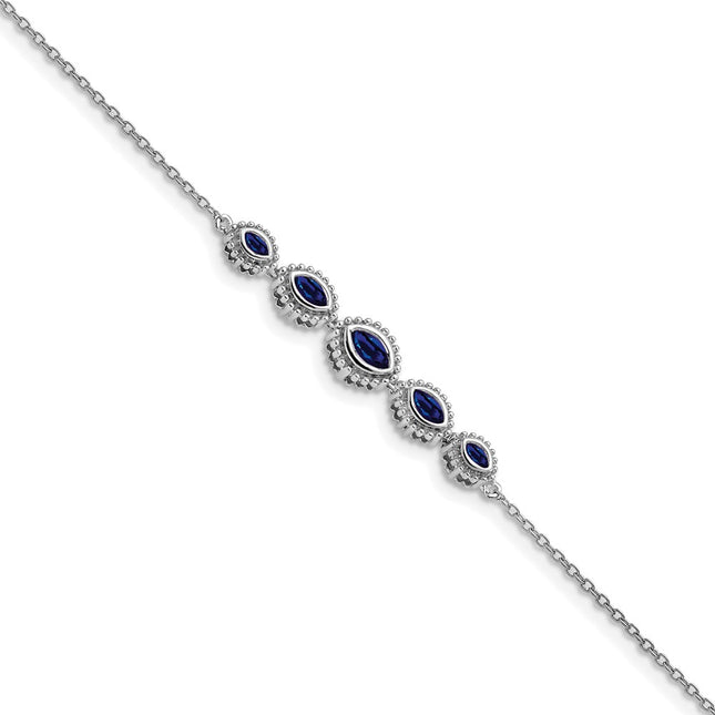 14k White Gold Chain Bracelets Style BM7200 - Classique Jewelry Inc.