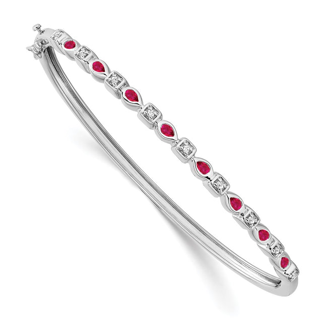 14k White Gold Bracelets Style BM7222 - Classique Jewelry Inc.