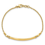 14K Complete 1/8 carat Diamond ID Bracelet with Extender view