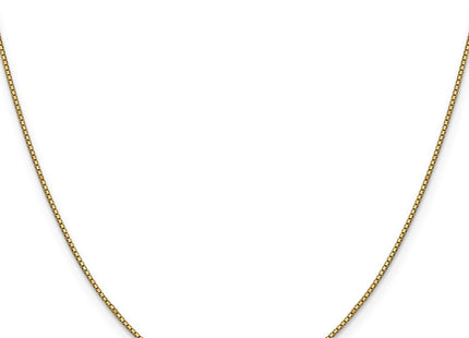 14K gold box link anklet, alternate view