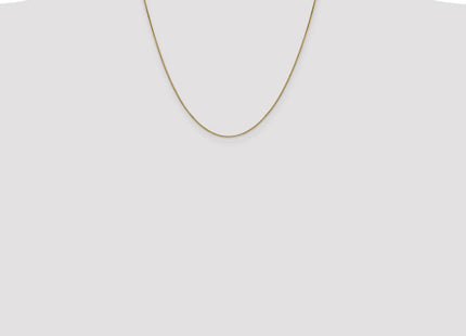 14K gold box link anklet, further view