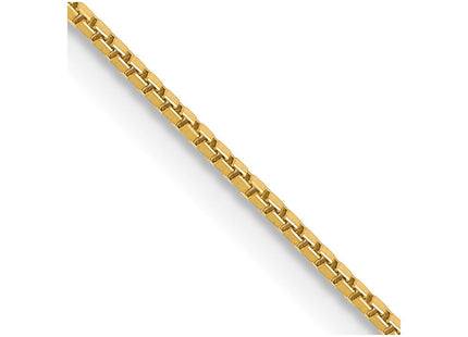 14K gold box link anklet