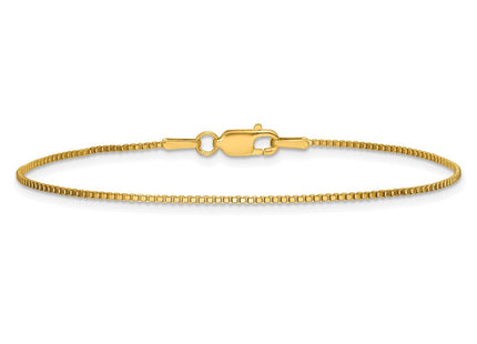 14K . Box with Lobster Clasp Bracelet (Style BOX100-7)