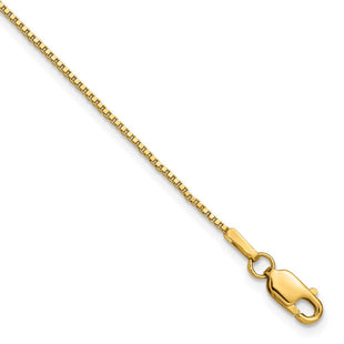 14K . Box with Lobster Clasp Bracelet (Style BOX100-7)