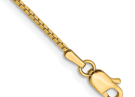 14K gold box link anklet
