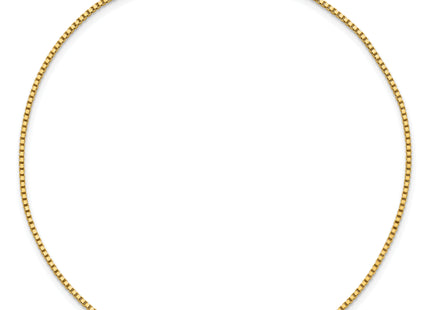 14K . Box with Lobster Clasp Anklet, 9 x 1.05mm